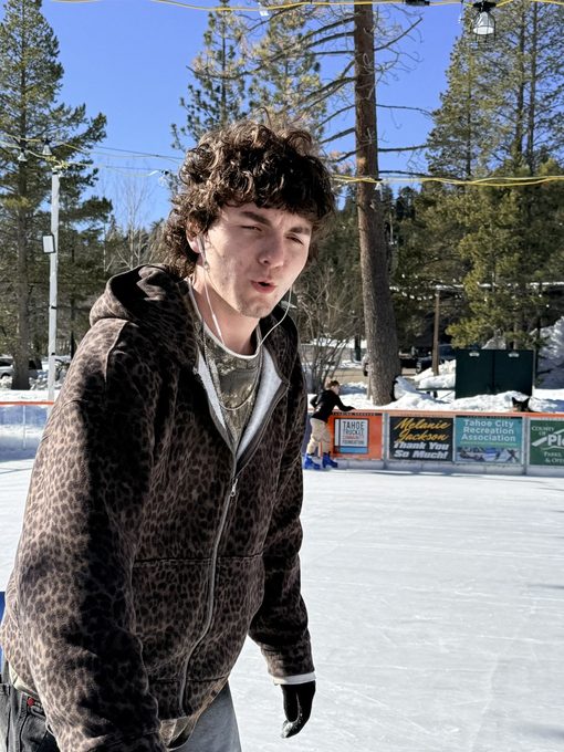 Cade ice skating